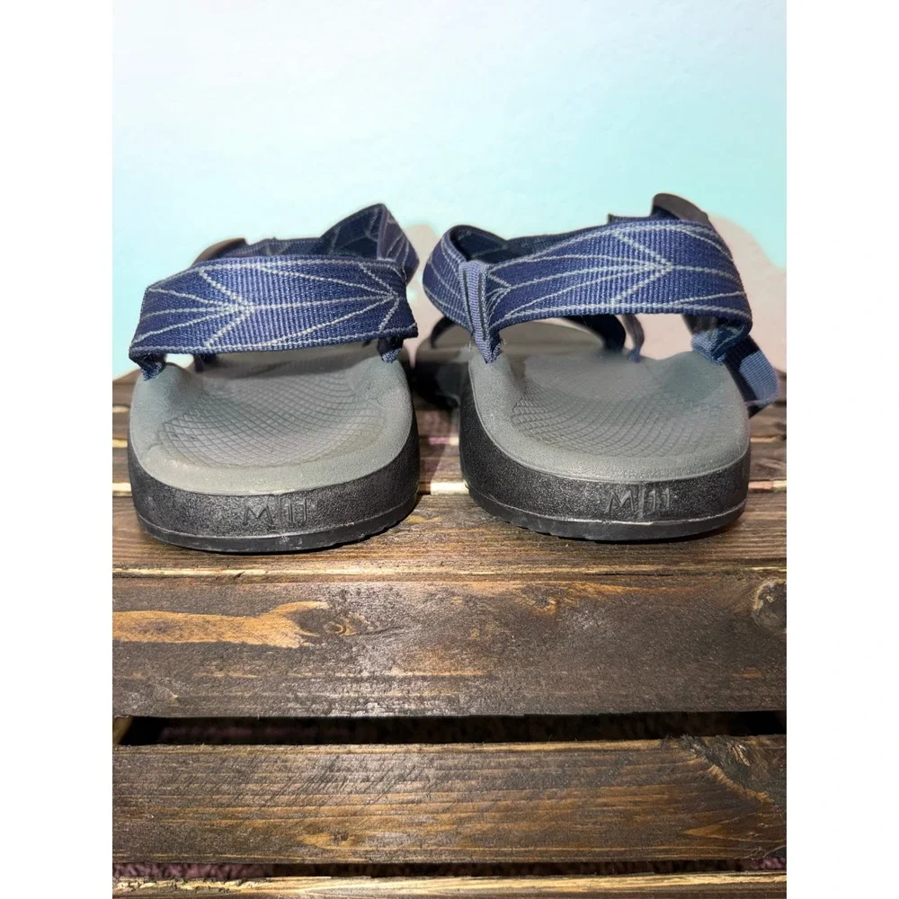 Chaco Z1 Classic Mens Sandals Navy Blue Grey Strappy Hiking Water Shoes Size 11